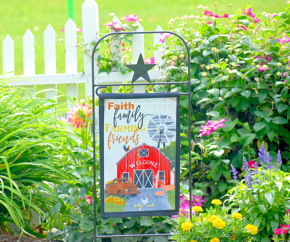 Elevate Your Outdoor Space with a Wrought Iron Flag Arbor