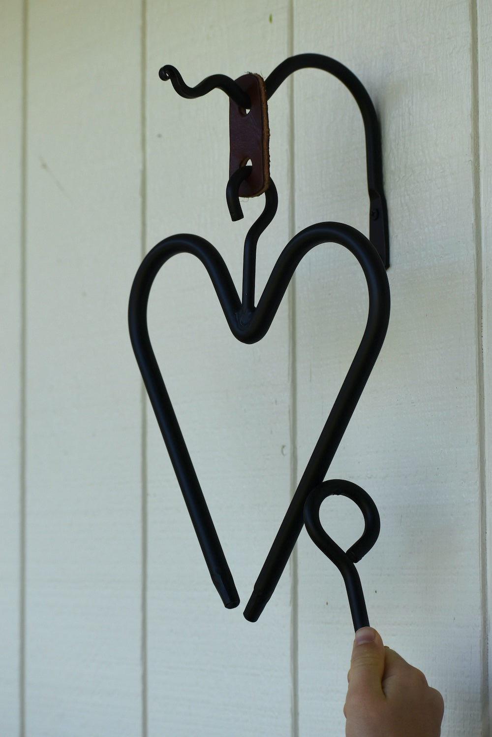 Hand forged Heart Shaped Dinner Bell 11" Wrought Iron Gong