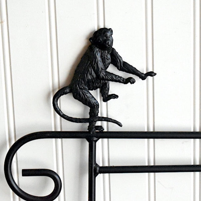 Small Garden Flag Holder With Monkey Cutout Design