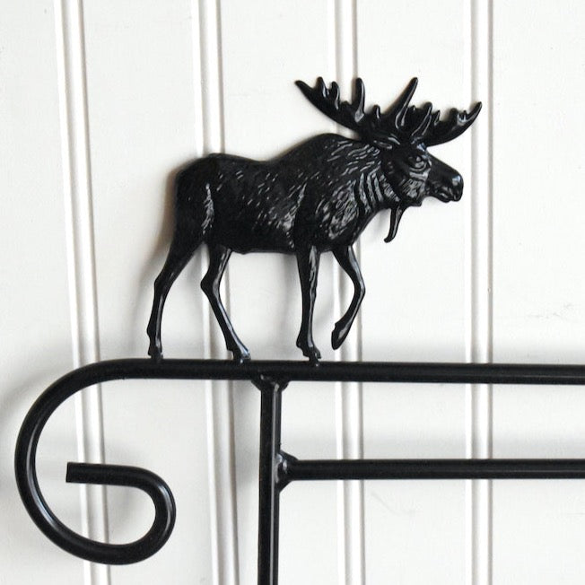 Small Garden Flag Holder With Moose Cutout Design