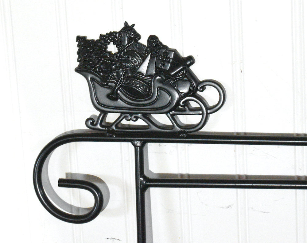 Small Garden Flag Holder With Sleigh Cutout Design