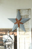 24" Rusty Galvanized Tin Star
