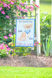 Mini Flag Arbor With Golden Retriever Cutout Design