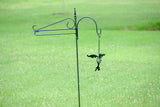 Mini Fancy Flag Holder With Hook - Wrought Iron
