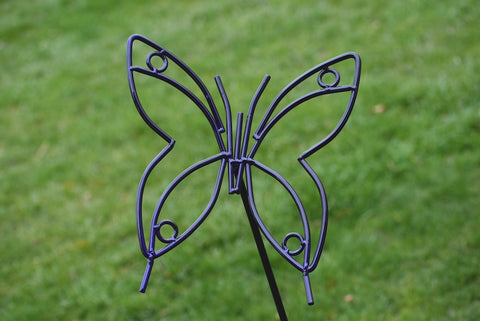 Wrought Iron Butterly On Stake