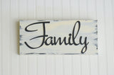 'Family' Painted Wooden Sign
