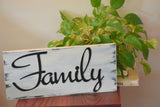 'Family' Painted Wooden Sign