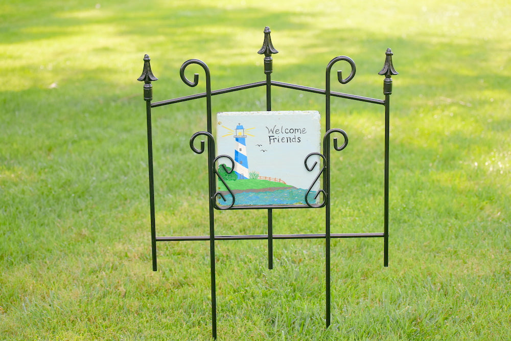 8" Slate Holder - 23" Tall Gate Style