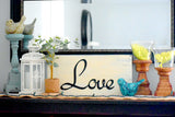 'Love' Painted Wooden Sign 17x8