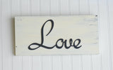 'Love' Painted Wooden Sign 17x8