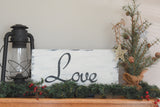 'Love' Painted Wooden Sign 17x8