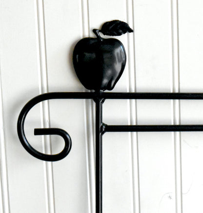 Small Garden Flag Holder With Apple Cutout Design