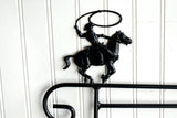 Mini Flag Holder With Cowboy on Horse Cutout Design