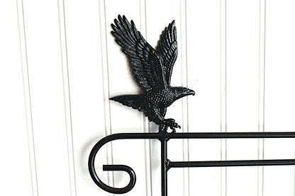 Small Garden Flag Holder With Eagle Cutout Design