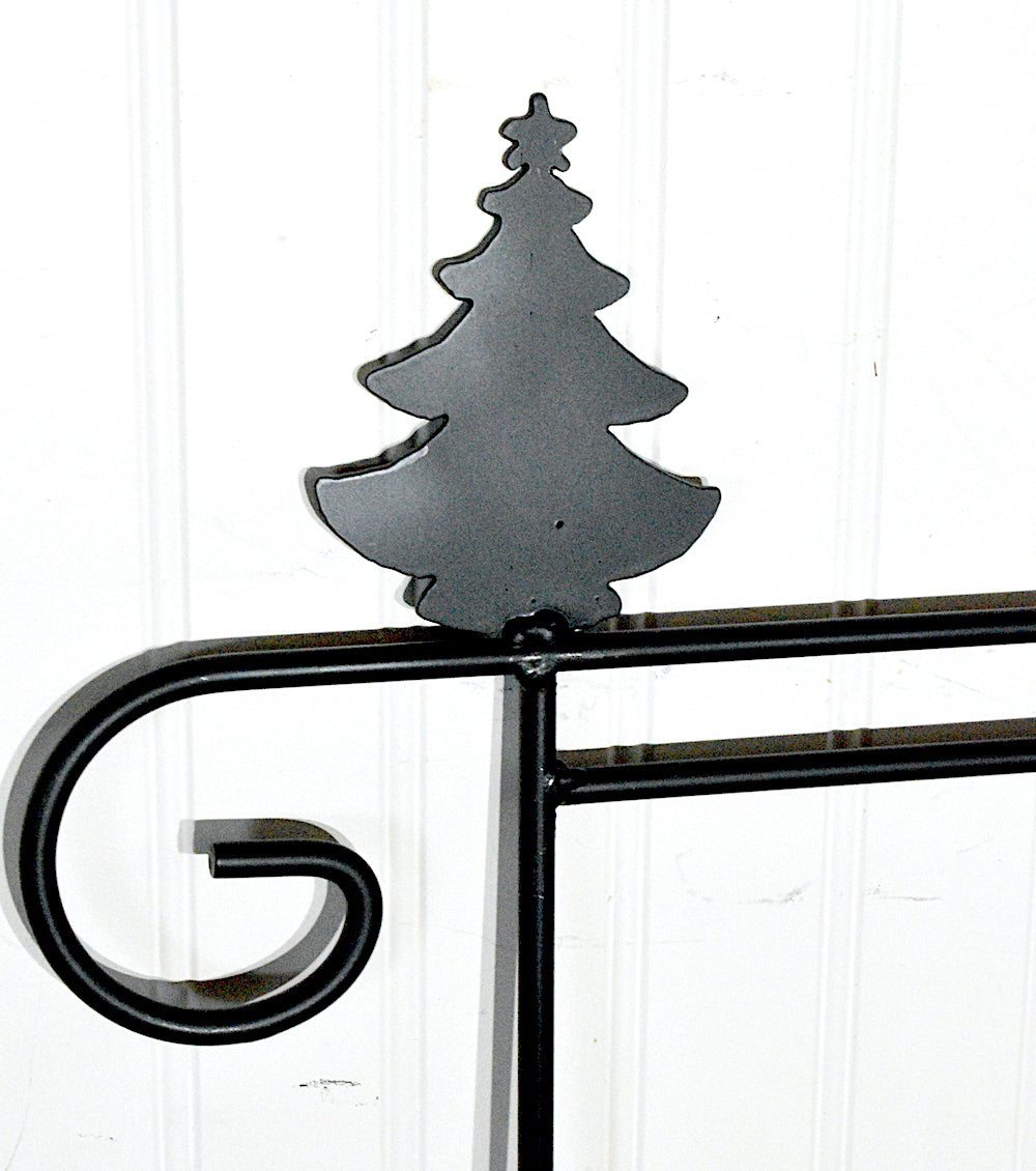 Small Garden Flag Holder With Christmas Tree Cutout Design