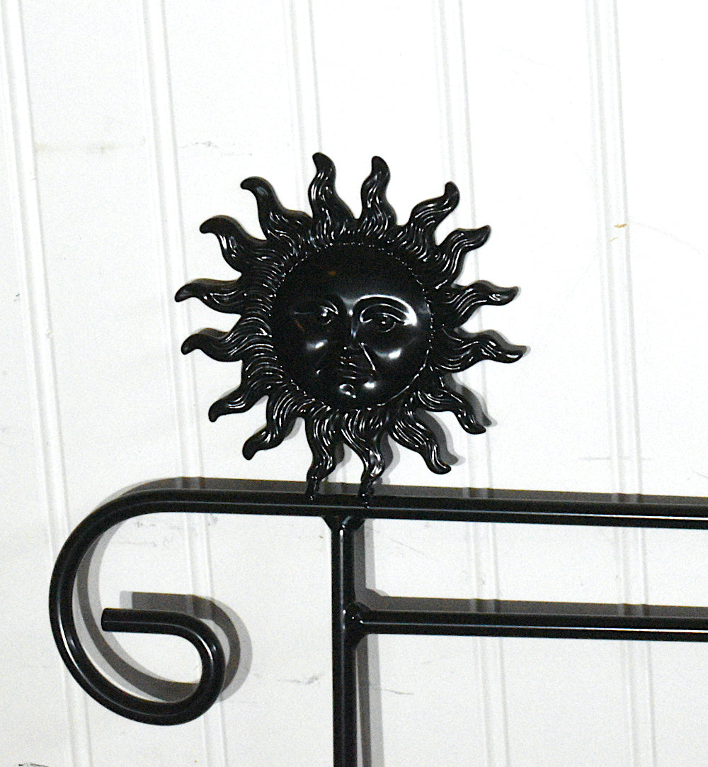 Small Garden Flag Holder With Sun Cutout Design