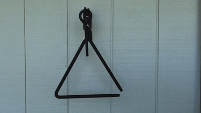 Hand forged Triangle Dinner Bell 11" Wrought Iron Gong