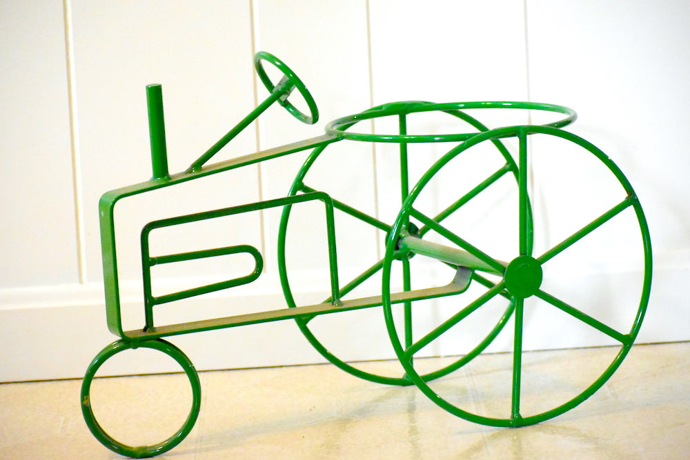 tractor plant pot Green Colored Tractor Plant Holder for 7 3/8" Containers – Garden Path PA