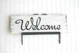 'Welcome' Painted Wooden Sign