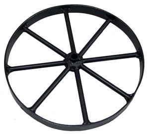10" Wheel With 1/2" Axle Hole - Wrought Iron