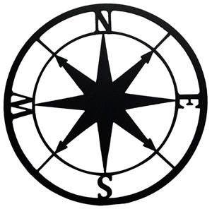 18" Compass Rose - Wrought Iron