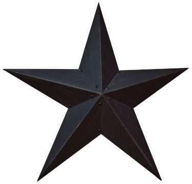 18" Black Tin Star