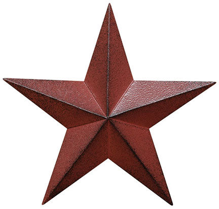 24" Burgundy Tin Star