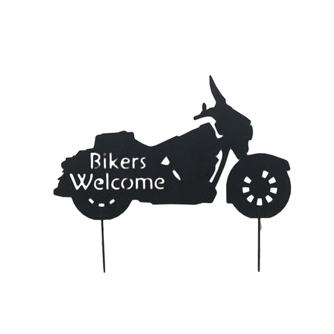 48" Bikers Welcome - Flat Wrought Iron