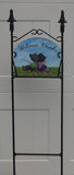 27" Tall Double Finial Slate or Sign Holder - for 8" Wide Slates or Signs