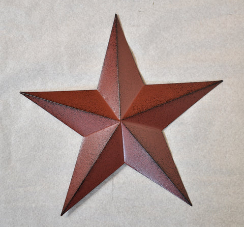 12" Burgundy Tin Star