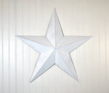 24" White Tin Star