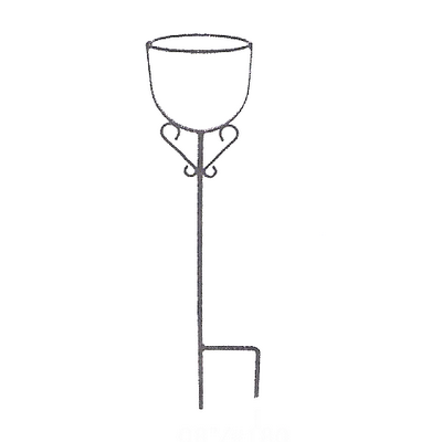 10" Single Plant Holder on a stake