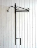 Mini Fancy Flag Holder With Hook - Wrought Iron