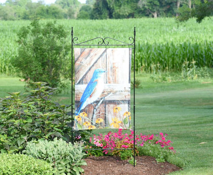 Wrought Iron Large Flag Holder / Arbor - Two Piece