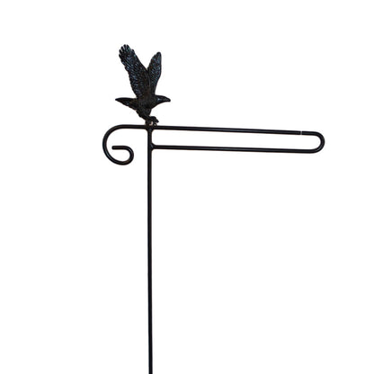 Small Garden Flag Holder With Eagle Cutout Design