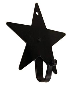 Large Star Wall Single Coat Hook - Wrought Iron