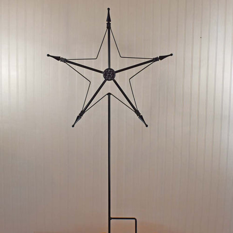 Wrought iron yard star - flat iron